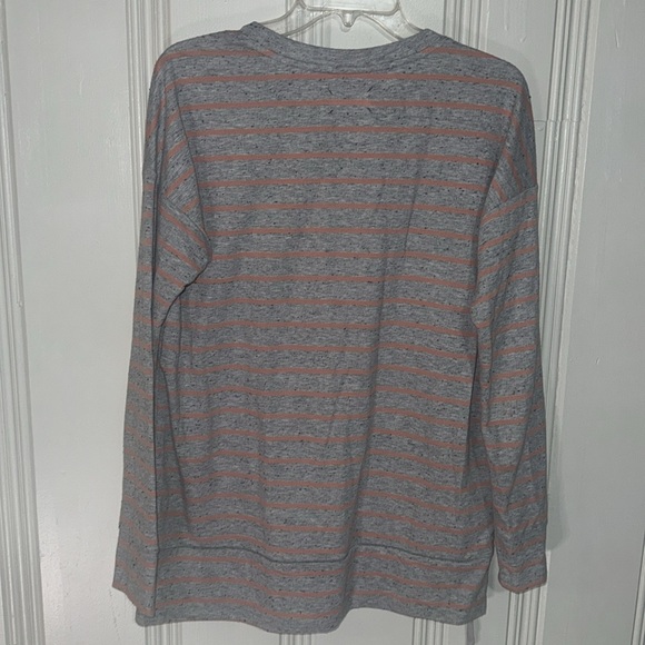 Gray and Peach Top by Lou & Grey Size Small - Picture 5 of 7